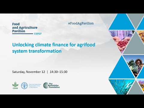 Unlocking climate finance for agrifood system transformation