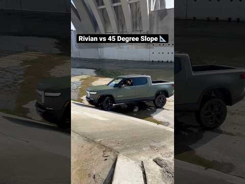 Rivian Electric Truck Attempts 45 DEGREE Climb! 📐😳
