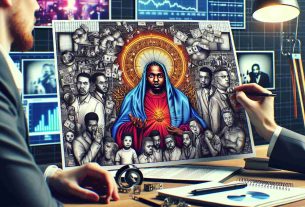 High-resolution photo of analysing the artistic vision of a renowned modern hip-hop artist akin Kendrick Lamar via the symbolism in a hypothetical music video entitled 'Not Like Us'. The creative concept includes meaningful visual elements frequently found in the genre and associated with the artist's unique perspective. Depicting a detailed breakdown of these symbols and their possible interpretations within a hierarchical societal context.